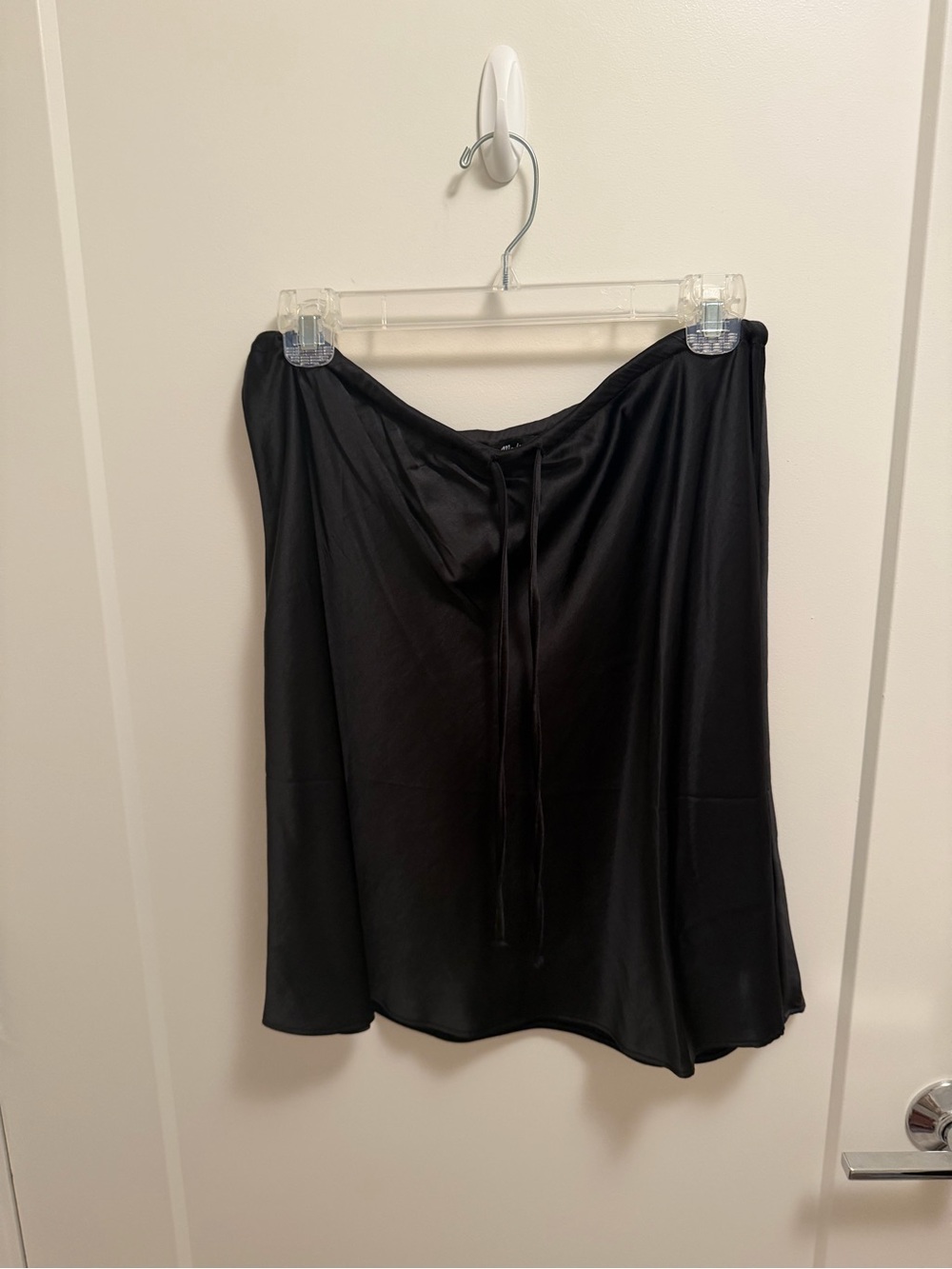 Madewell Black Satin Skirt